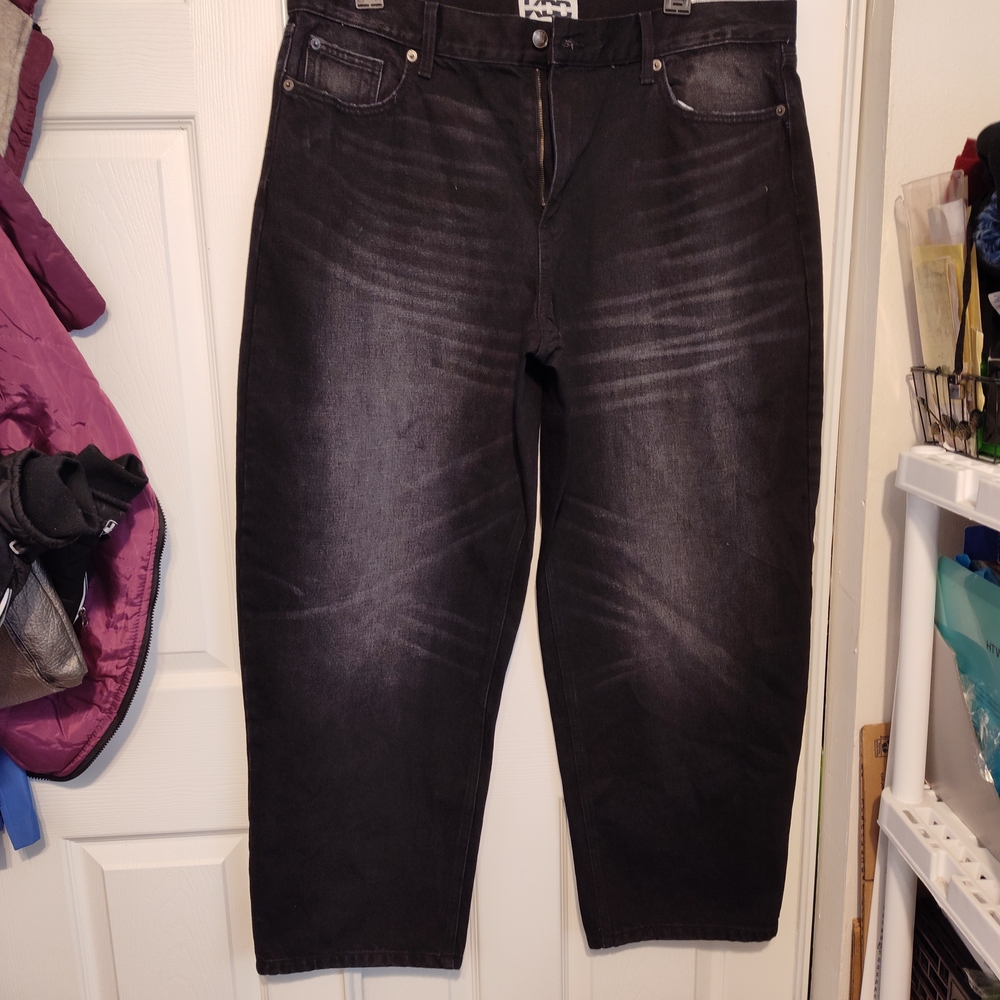 Classic Black Wide Leg Jeans